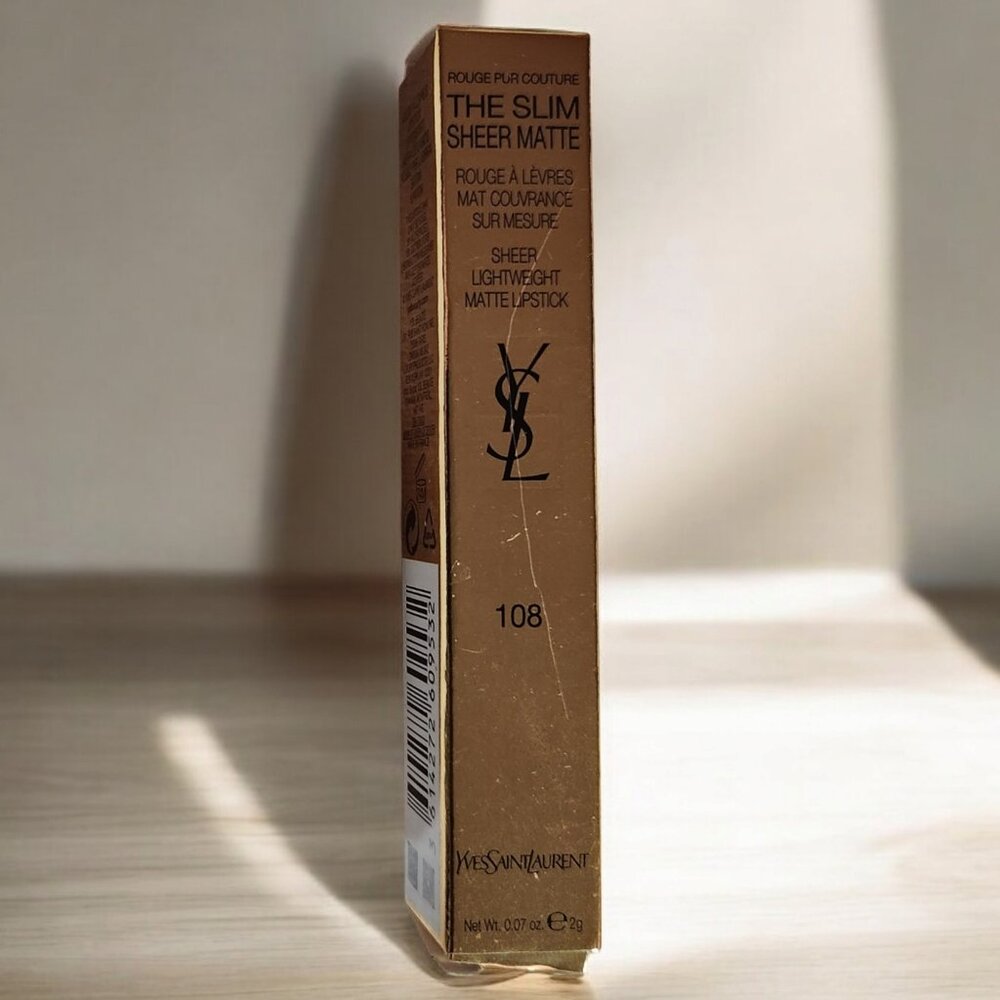 Yves Saint Laurent The Slim Sheer Matte Lipstick #108 Rose Devetu NIB